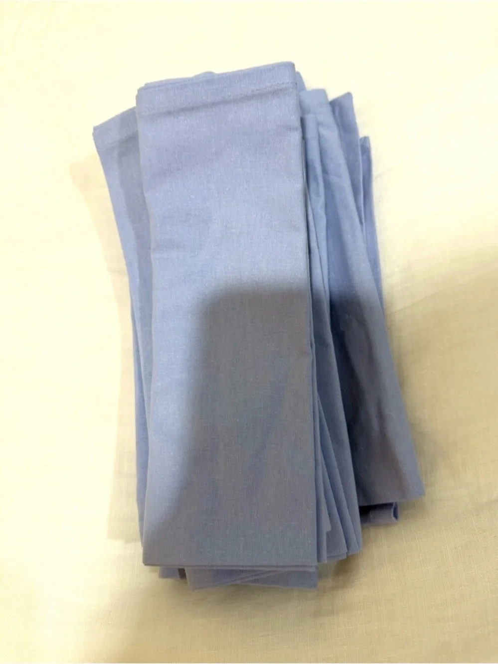 Light Periwinkle Blue Set of 8 Cloth Cotton Napkins NWOT